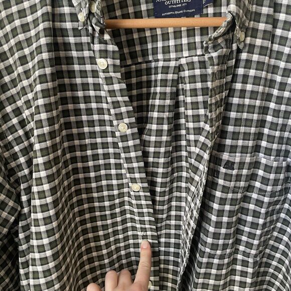 American Eagle Men’s Size Large Plaid Button Up Long Sleeve Shirt 100% Cotton‎ - Picture 7 of 11